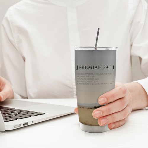 Christian Desert Landscape 20oz Travel Coffee Mug Tumbler - color: IKNOW