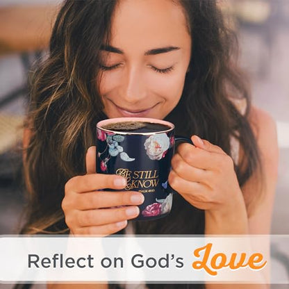 Christian Art Gifts Large Ceramic Scripture Coffee Mug for Women - color: Multicolor/Be Still