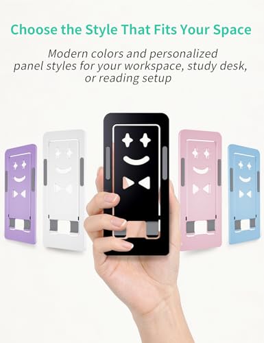 Aoviho Foldable Cell Phone Stand for Desk, Portable Phone Holder,Black - color: Black
