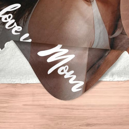 inkArts Custom Blanket with Photo, Personalized Blanket, Customized Photo Blankets, Customizable Picture Blankets, Personalized Mom Blanket Gifts for Mom Baby Kid Family - color: 1 Photo