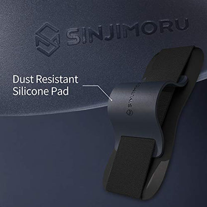 Sinjimoru Phone Grip with Silicone Band, Holder & Kickstand, Olive Grey