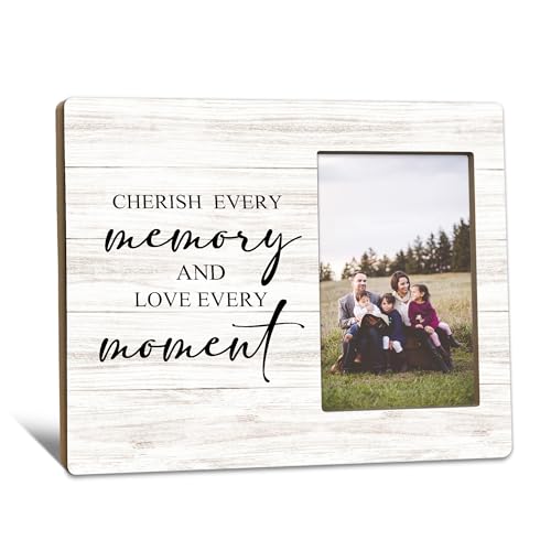 Family Picture Frames - Families Gifts for Mom Dad Photo Frame, Best Housewarming Gifts 2025, Cherish Every Memory and Love Every Moment Picture Photo Frames for Home Decor, 4x6 - color: love moment