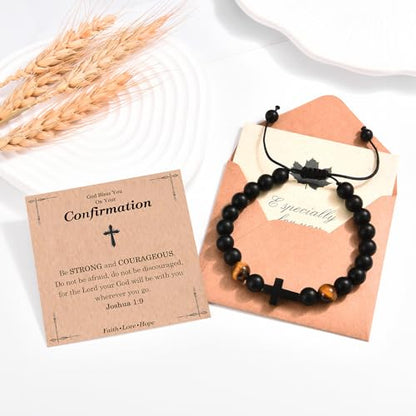 EFVISD Cross Bracelet Gifts for Boys Girls Christian Religious Gifts - color: Confirmation -Boys