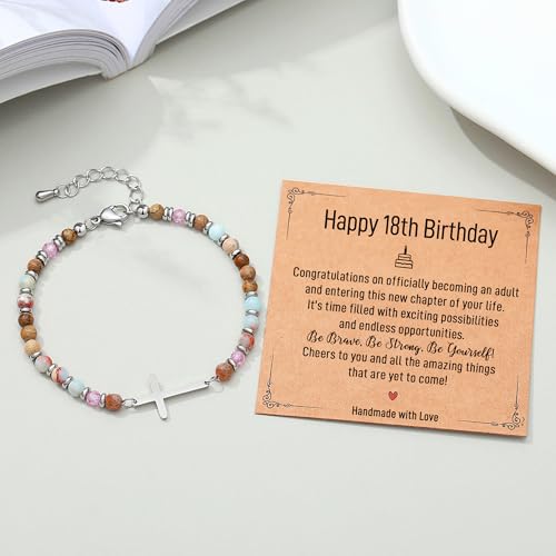 Crystal Cross Bracelet for Women Teen Girls Christmas Birthday Gifts - style: 18th