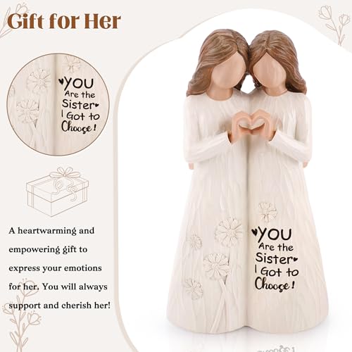 Friendship Gift for Women, Best Friend Birthday Gift, Friendship Figurines - color: White-friendship