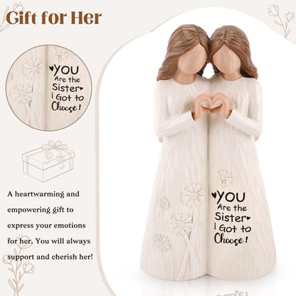 Friendship Gift for Women, Best Friend Birthday Gift, Friendship Figurines - color: White-friendship