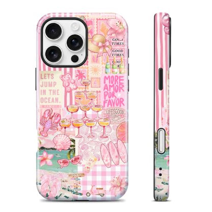 for iPhone 16 Pro Max Case, Cute Pink Summer Magnetic Phone Case - color: Blush Pink, size: iPhone 16 Pro Max