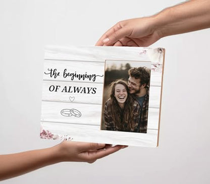 The Beginning of Always Engagement Photo Frame - color: couple 2
