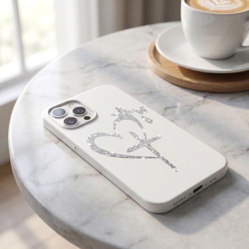 6pcs Cross Love Glitter DIY Stickers Sparkle Vinyl Decals, Waterproof Bling Heart Stickers for Phone, Laptop, Greeting Cards, Car, Gift Box, Wedding DIY Craft Decor DIY Craft Supplies