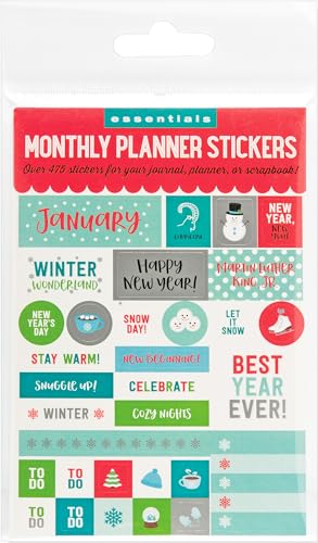 Essentials Month By Month Planner Stickers (Set of 475 Stickers)