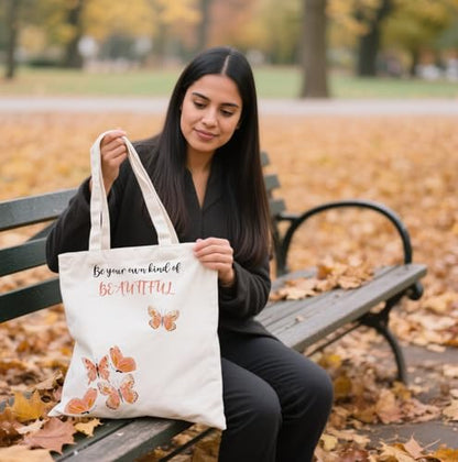 Book Canvas Bag, Read Tote Bag, Inspirational Canvas Bag. - color: White Read Inspirational-05