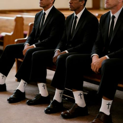 6 Pairs Christian Socks Cross Prayer Socks with Bible Verse,Christian Gift for Man Women Youth Birthday Christmas - color: 3:5-white