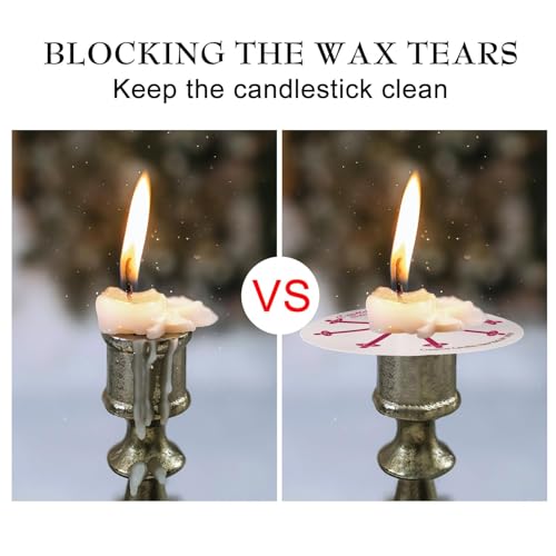 150 Pack 4 Inch White Church Taper Candles with Drip Protectors - color: white-4"150pcs