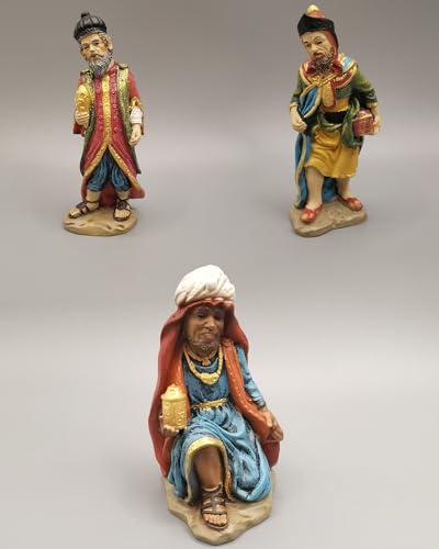 11-Piece Nativity Set - Hand-Painted Resin Holy Family Figurines, Complete Christmas Nativity Scene with Angel, 3 Kings, Shepherds & Animals for Home Decor & Gifts