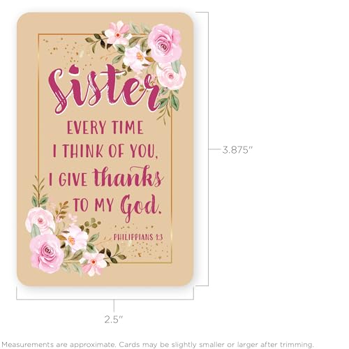 Logos Trading Post Sister, Phil 1:3 Wallet Scripture Cards, Pack of 12 - color: Sister