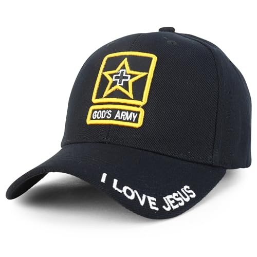 Trendy Apparel Shop Only Jesus Praying Hand Embroidered Christian Ball Cap - color: Black 2