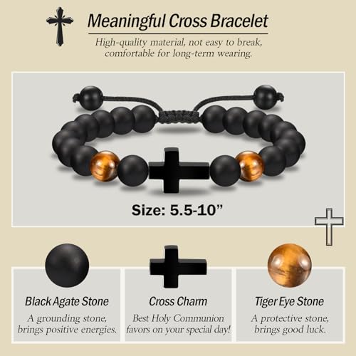 EFVISD Cross Bracelet Gifts for Boys Girls Christian Religious Gifts - color: Son