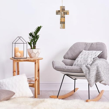 Jetec Cross Wall Decor Christian Religious Wooden Cross, 15 x 8.5 Inch - size: 15"L x 8.7"W