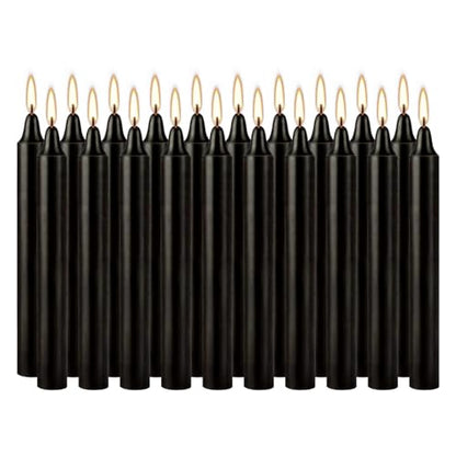 Unscented Black Spell Chime Candle-4 Inch Tall Taper Candles-20 Pcs Chime Candles, Mini Smokeless Candles for Rituals, Prayer,Dinners, Parties, Ceremonies, Shabbat - color: 4"20pcs-Black