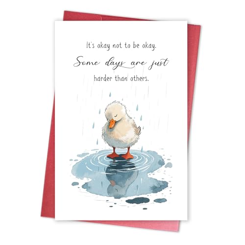 Heartfelt Encouragement Card, Get Well Soon Card for Woman Man, Positive Sympathy Card, It's Okay Not to Be Okay - color: It's Okay Not to Be Okay