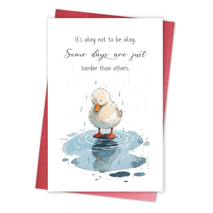 Heartfelt Encouragement Card, Get Well Soon Card for Woman Man, Positive Sympathy Card, It's Okay Not to Be Okay - color: It's Okay Not to Be Okay