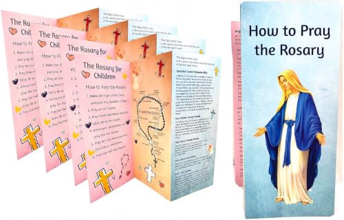 How to Pray the Rosary Guide Pamphlet Bulk Pack Set of 10 Made in USA