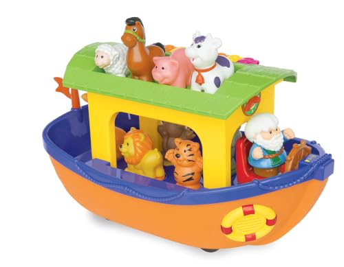 Kiddieland Noah’s Ark Shape Sorter Toy - Musical Boat with 9 Animals