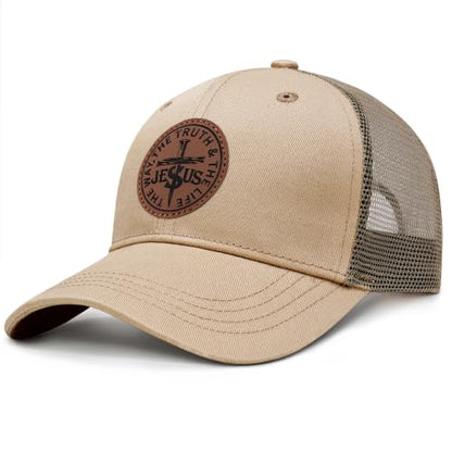 Christian Hats for Men Women Religious Gifts - color: Jesus- Khaki