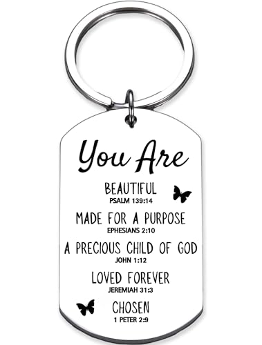 Rosa Vila Keychains For Women & Men, Gifts For Mom, Bonus Mom, Aunt, Sister, Dad, Grandma, Nurse, Teens, Coach, Teacher Pilot - style: Christian Keychain