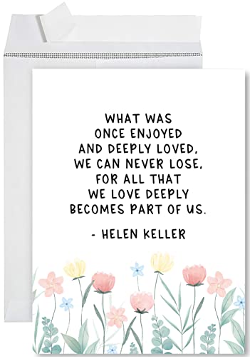 Andaz Press Jumbo Sympathy Card with Envelope, Sorry For Your Loss Card, All That We Love Deeply, Pet Loss, Premium Condolences Card with Big Blank Space to Send to Friends, Family, 8.5" x 11", 1-Pack - color: Love Deeply