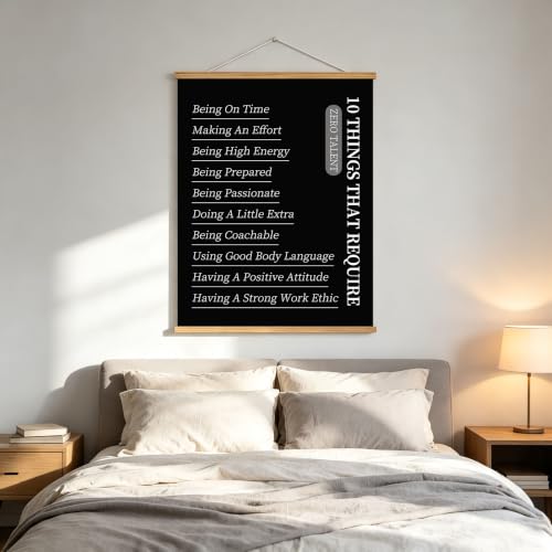 My Coping Tools A to Z Kids Poster with Wooden Hanger (10 Things-black, 16" L x 12" W, Framed) - color: 10 Things-black, size: 16"L x 12"W