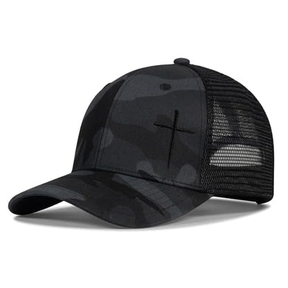 Christian Hats for Men Women,Jesus Cross Hat Christian Religious Gifts for Birthday/Christmas - color: 394.camo-12