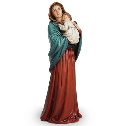BC Catholic Madonna of The Streets Statue, Blessed Virgin Mary Figure, Holy Mother Home Décor, Religious Gift 9.2" H, Renaissance Sculpture Handmade by Buildclassic