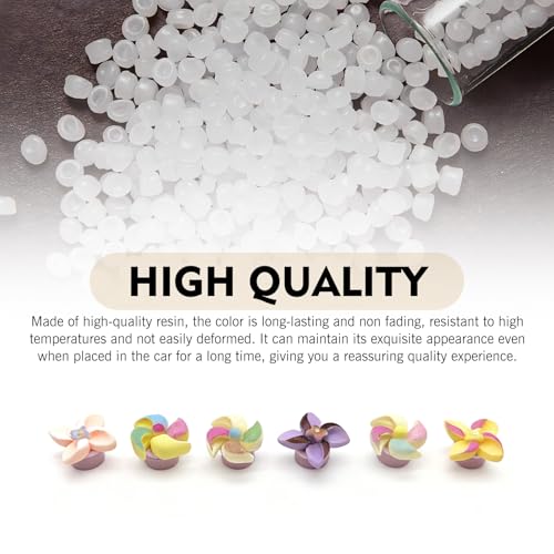 6 PCS Cute Windmills Car Dashboard Ornaments, Fun Spinning Windmills Decor for Car Interior Mirrors, Creative Vehicle Screen Display Decoration, Universal for Most Cars (Multicolored) - color: Multicolored# Style1
