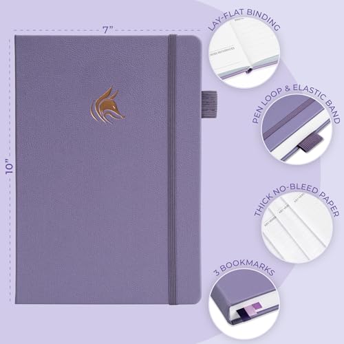 Clever Fox Bible Study Journal Premium Guided Notebook 7x10 Lavender - color: Lavender, size: Smaller than A4 (7" x 10")