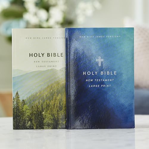 NKJV Large Print Outreach New Testament Bible, Scenic Softcover, Comfort Print