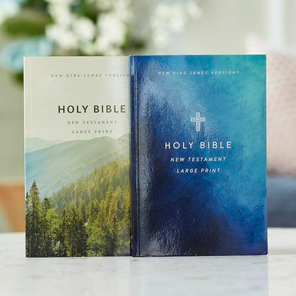 NKJV Large Print Outreach New Testament Bible, Scenic Softcover, Comfort Print