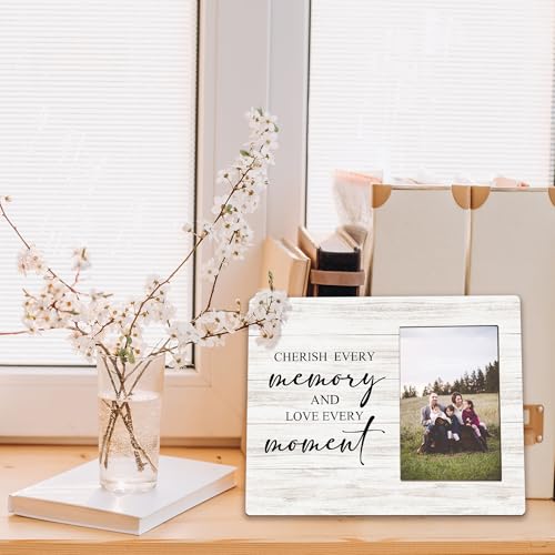 Family Picture Frames - Families Gifts for Mom Dad Photo Frame, Best Housewarming Gifts 2025, Cherish Every Memory and Love Every Moment Picture Photo Frames for Home Decor, 4x6 - color: love moment
