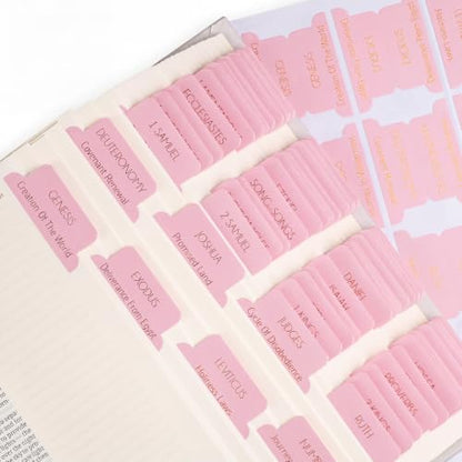 DiverseBee Laminated Bible Tabs for Women with Gold Foil Lettering (Selah) - color: Selah