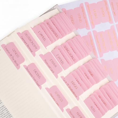 DiverseBee Laminated Bible Tabs for Women with Gold Foil Lettering (Selah) - color: Selah
