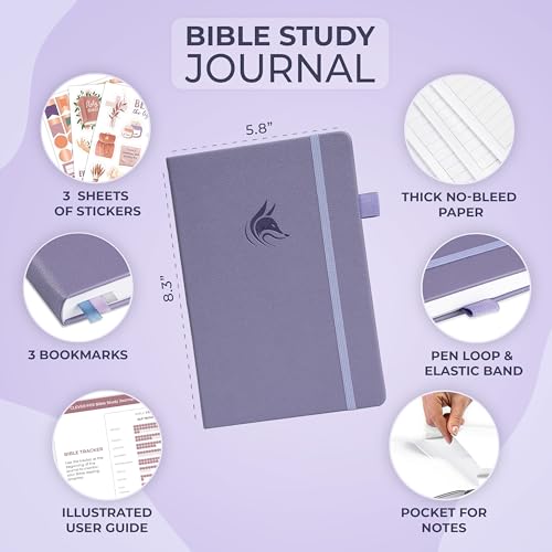 Clever Fox Bible Study Journal, Guide, Supplies for Women A5 Lavender - color: Lavender, size: A5 (5.8'' x 8.3'')
