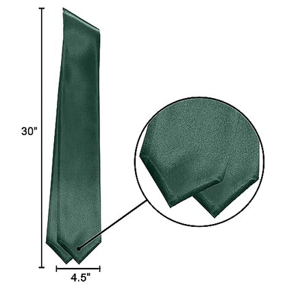 Plain Graduation Stole Sash 60 Inch Unisex Adults Solid - color: Forest Green Stole