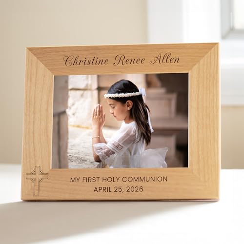 Lifetime Creations First Communion Frame 4x6, Boys Keepsake Gift - color: Custom - Option B, size: 4" x 6" Landscape