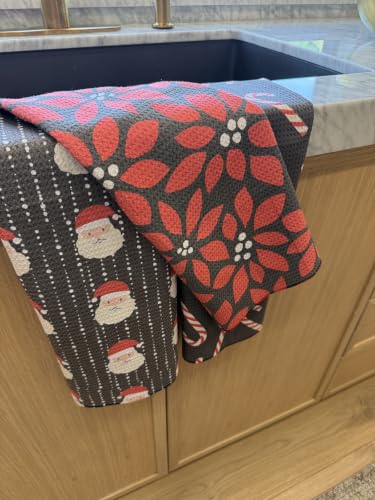 Kitchen Towels, Dish Towels for Kitchen, 3 Pc Kitchen Towel Set - color: Christmas