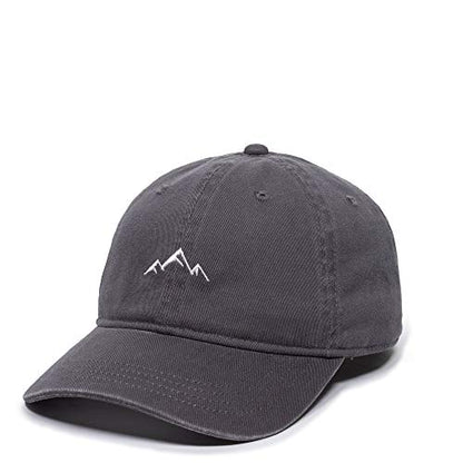 Outdoor Cap Mountain Embroidered Dad Hat Adjustable Soft Cotton Polo Style Unstructured Baseball Cap for Men & Women - color: Dark Gray