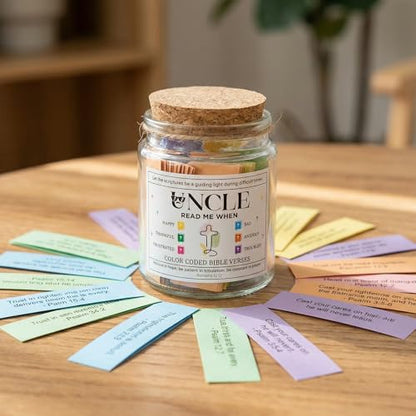 Bible Verse Jar for Uncle – 92 Strength Scriptures - color: Bible For Uncle