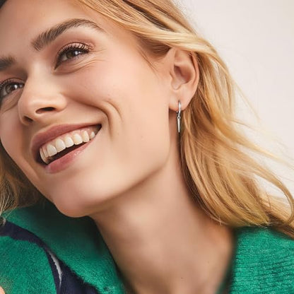 MILACOLATO 925 Sterling Silver Dangle Earrings for Women Hypoallergenic - color: silver-spike