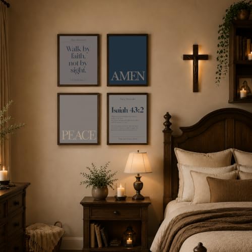 WEFKODO Christian Bible Verse Inspirational Wall Art 8x10 Decor Unframed - color: white-bible1