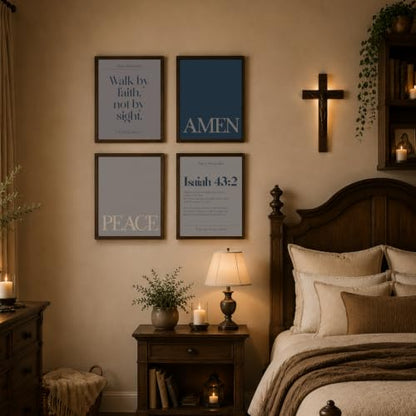 WEFKODO Christian Bible Verse Inspirational Wall Art 8x10 Decor Unframed - color: white-bible1