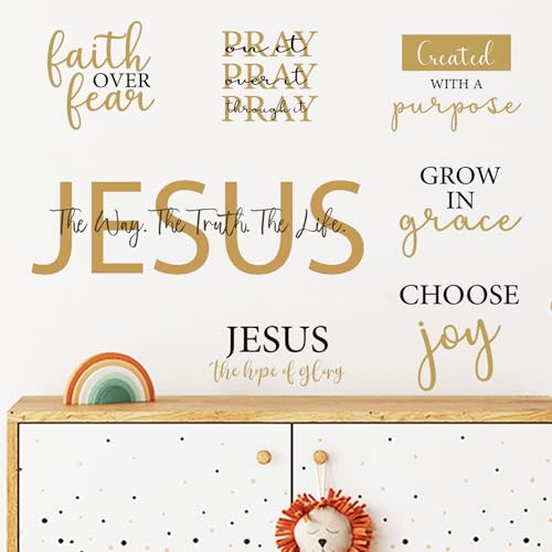 BBTO Bible Verse Stickers Peel & Stick,Faith Over Fear - style: Faith over Fear